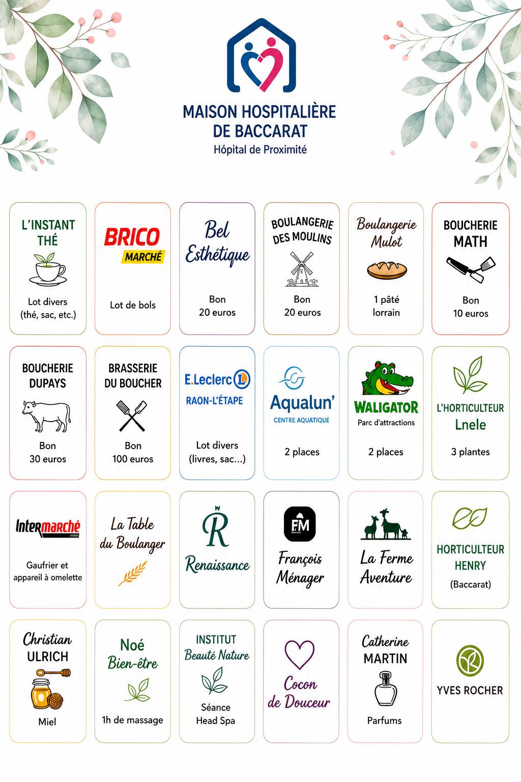 Affiche remerciement juste donateurs
